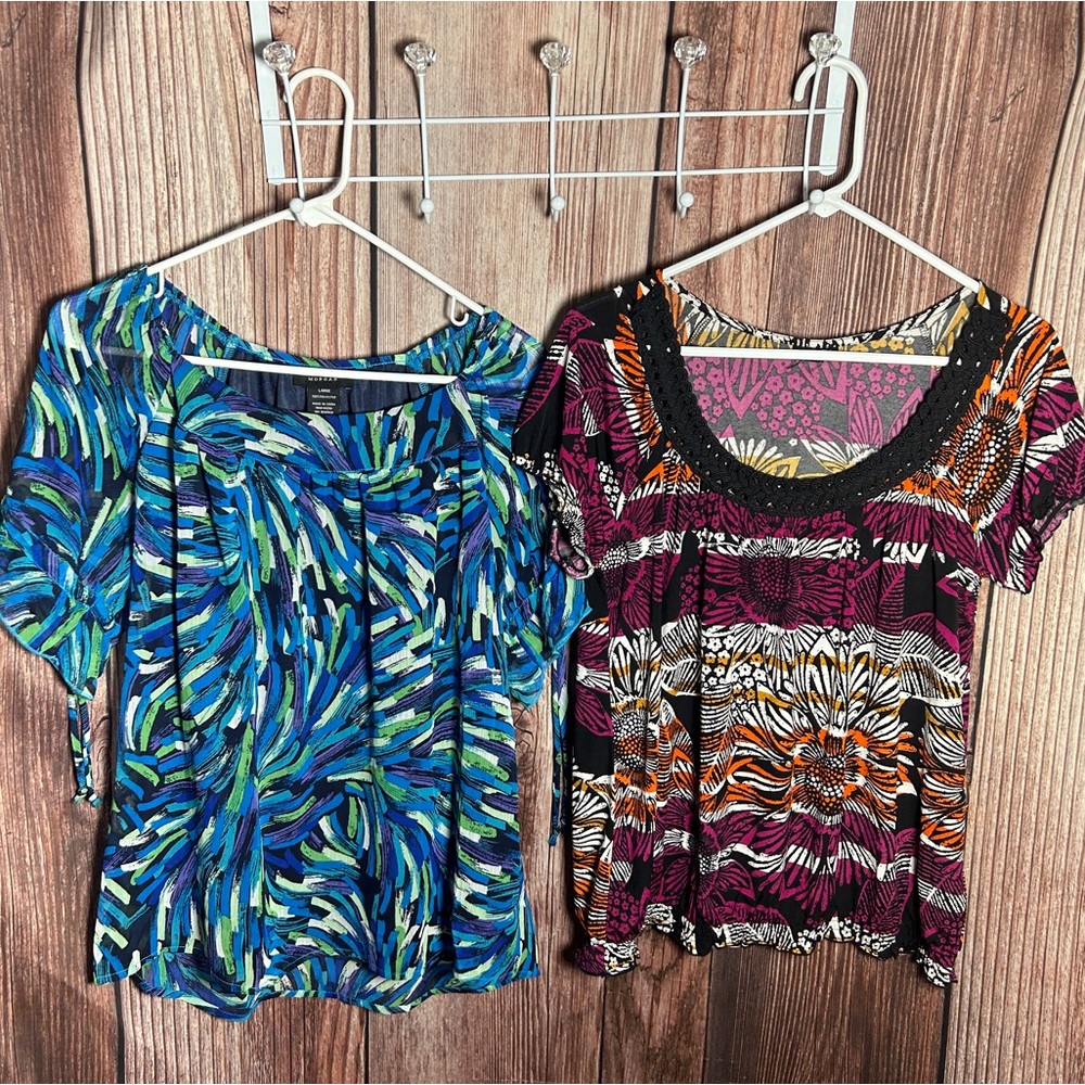 (001) Women’s: Large Allison Morgan & East 5th Tops- X5